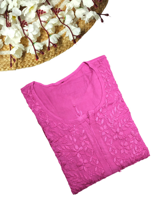 HUDA MAGENTA DUAL SHADE MODAL LONG KURTA