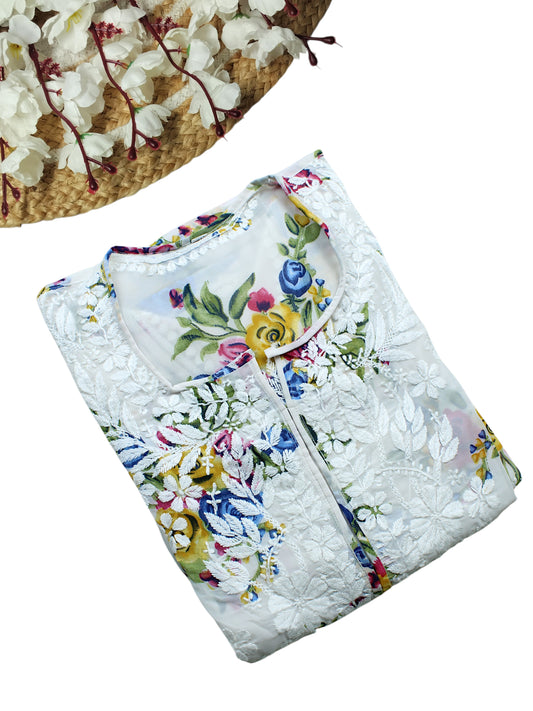 INAYA WHITE GEORGETTE DRESS