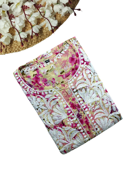 AIRA PINK MULMUL LONG KURTA