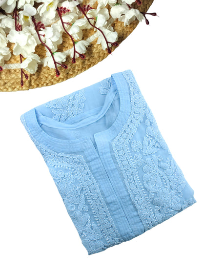 LAYLA SKY BLUE GEORGETTE KURTA
