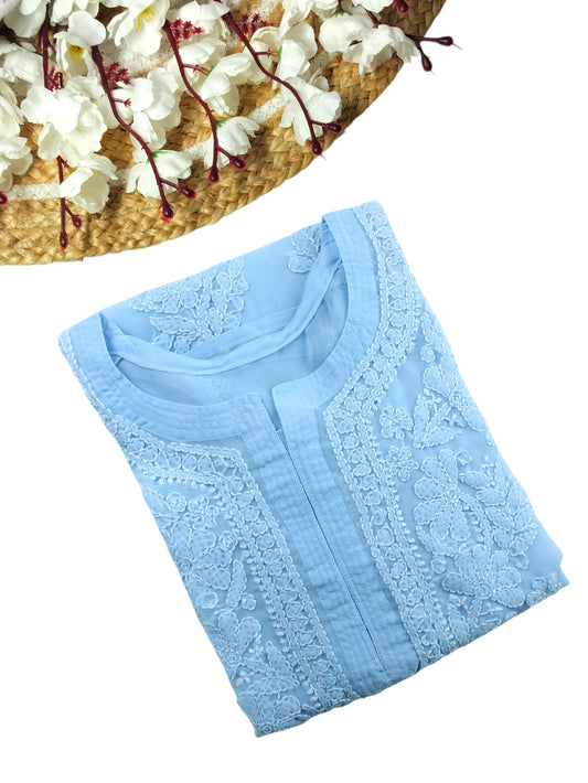 LAYLA SKY BLUE GEORGETTE KURTA