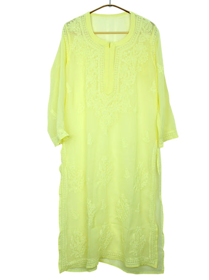 LAYLA YELLOW GEORGETTE LONG KURTA