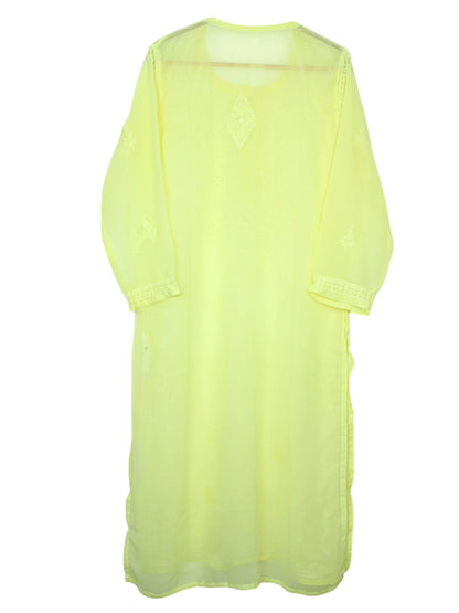 LAYLA YELLOW GEORGETTE LONG KURTA