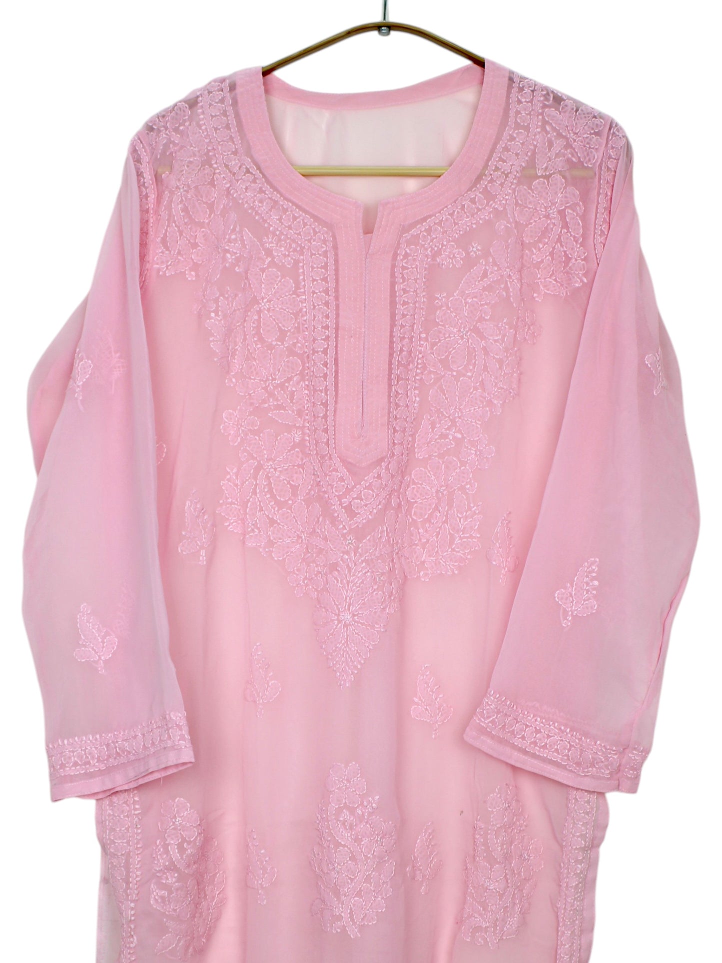 LAYLA PINK GEORGETTE LONG KURTA