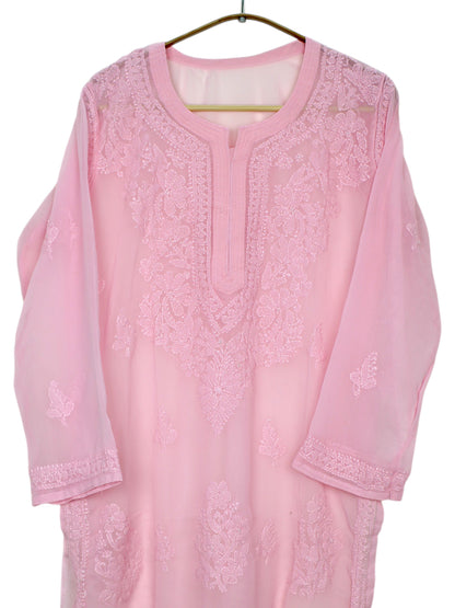 LAYLA PINK GEORGETTE LONG KURTA