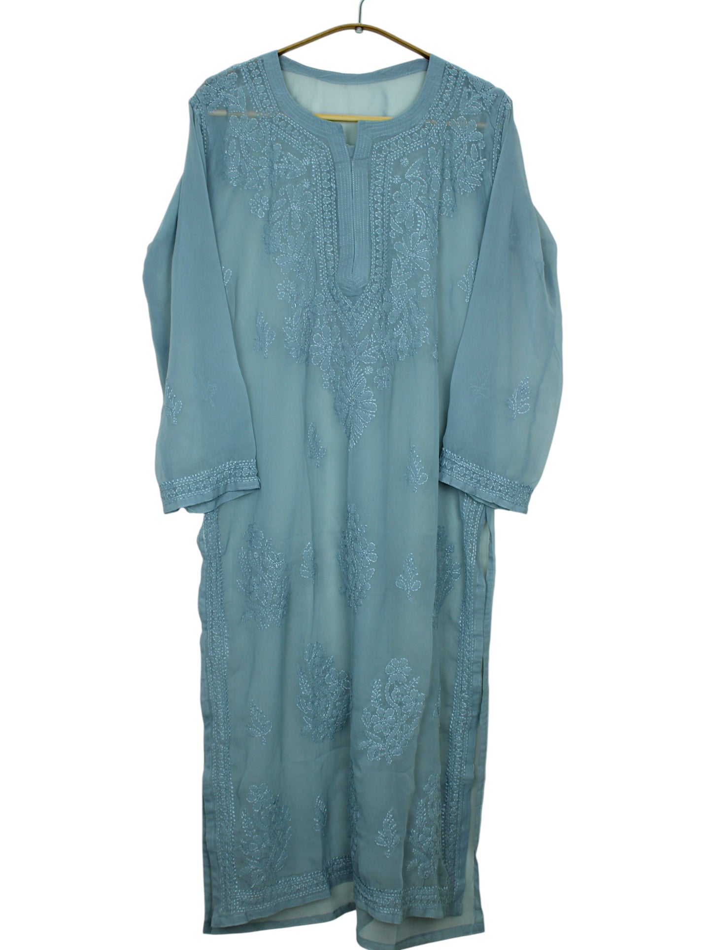 LAYLA GREY GEORGETTE LONG KURTA