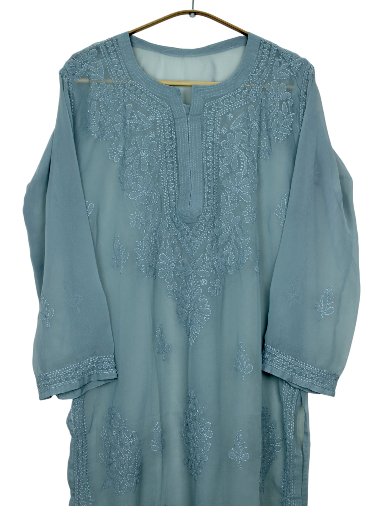 LAYLA GREY GEORGETTE LONG KURTA