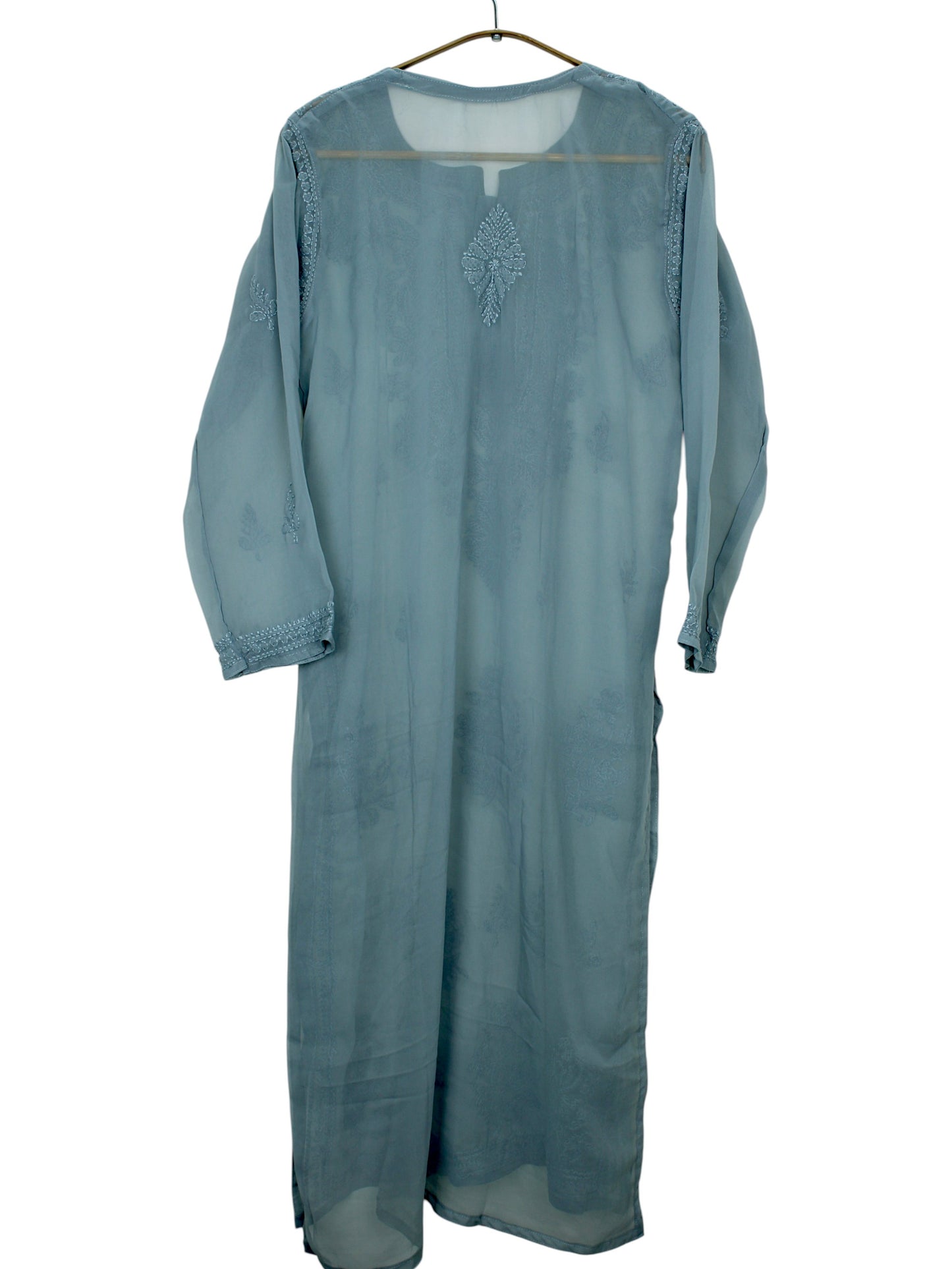 LAYLA GREY GEORGETTE LONG KURTA