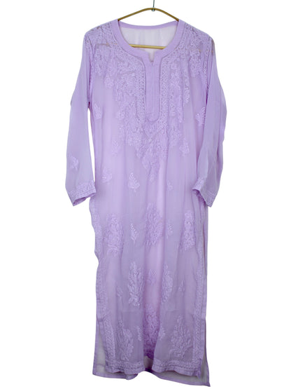 LAYLA LAVENDER GEORGETTE LONG KURTA