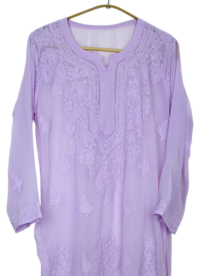 LAYLA LAVENDER GEORGETTE LONG KURTA