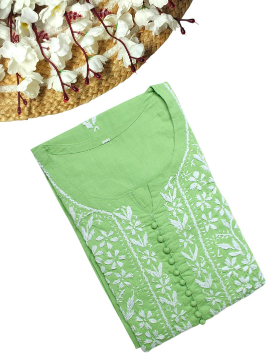 AYAT SEA GREEN COTTON LONG KURTA