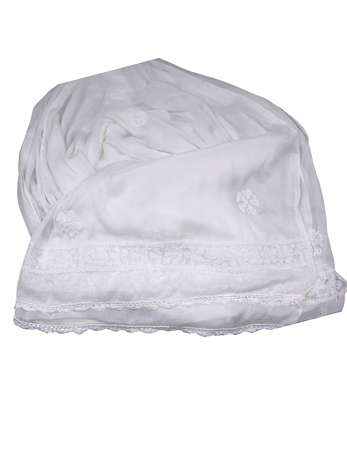 CHIKANKARI CHIFFON DUPATTA