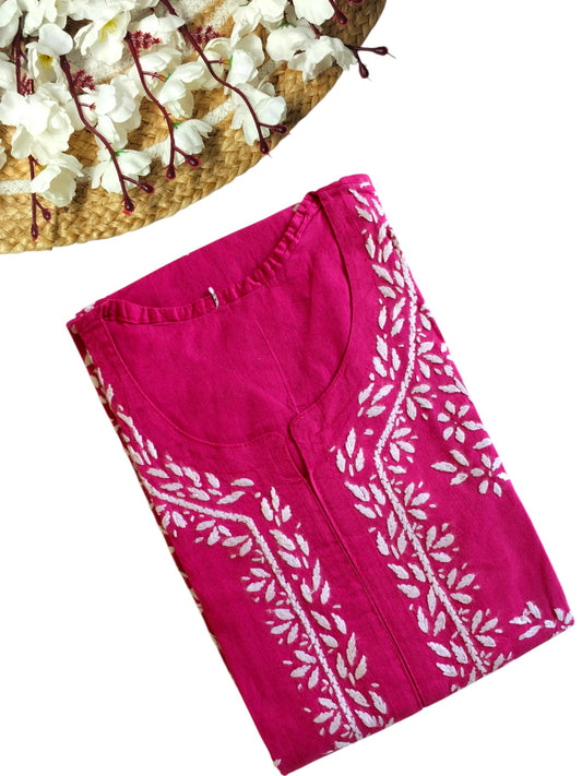 RANI PINK COTTON LONG KURTA