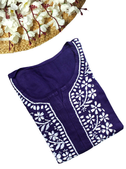HOOR PURPLE LONG RAYON KURTA
