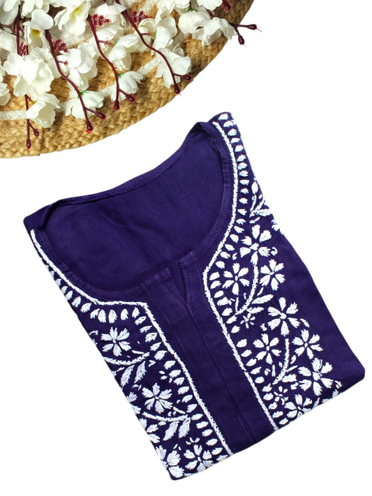 HOOR PURPLE LONG RAYON KURTA