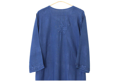 ROYAL BLUE RAYON MUKAISH LONG KURTA