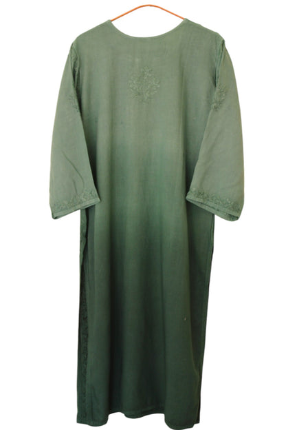 GREEN DUAL SHADE RAYON KURTA PALAZZO SET