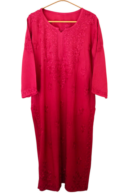 MAGENTA DUAL SHADE RAYON KURTA PALAZZO SET