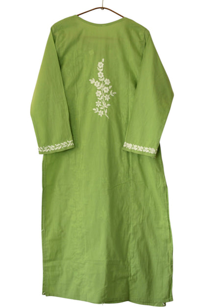 SEA GREEN COTTON LONG KURTA