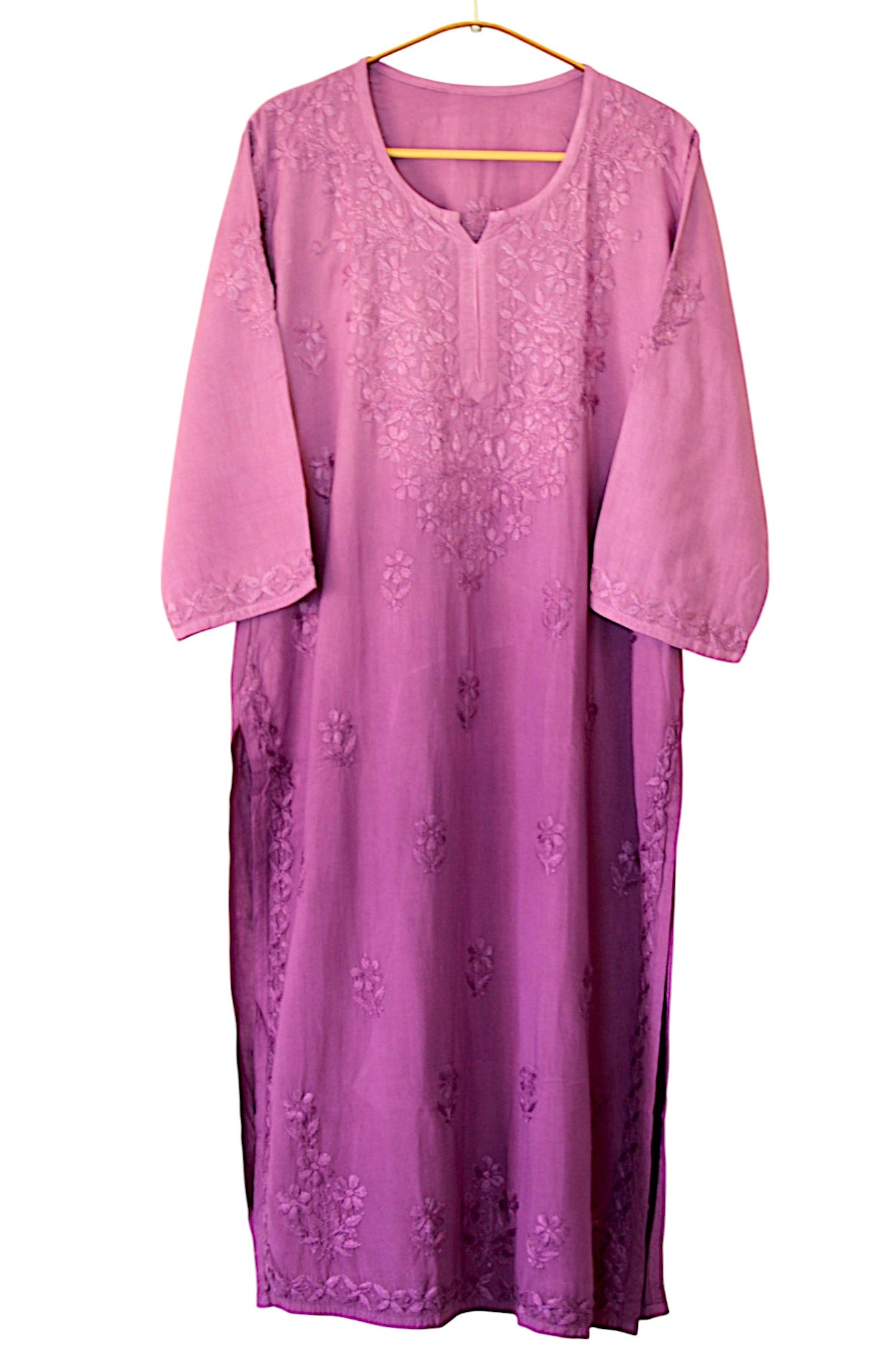 PURPLE DUAL SHADE RAYON KURTA PALAZZO SET