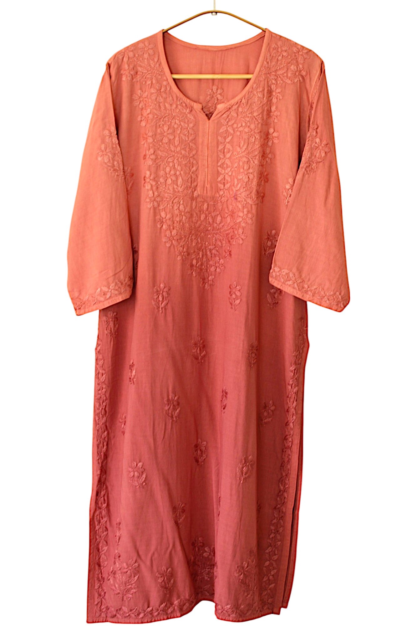 RUSTY BROWN DUAL SHADE RAYON KURTA PALAZZO SET
