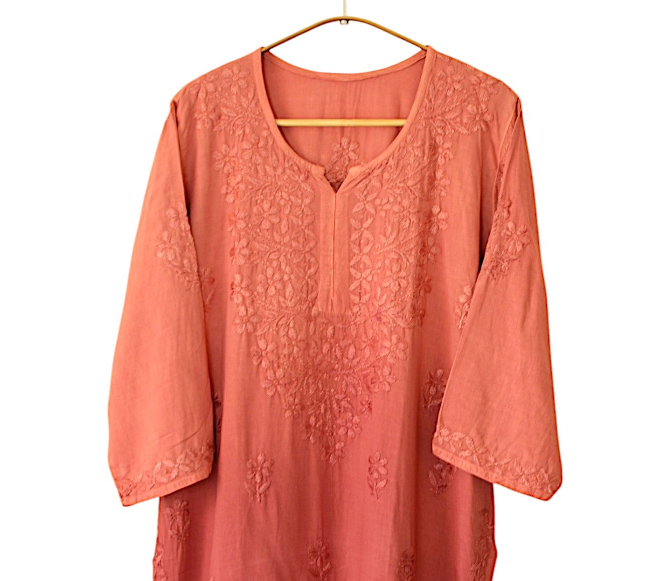 RUSTY BROWN DUAL SHADE RAYON KURTA PALAZZO SET