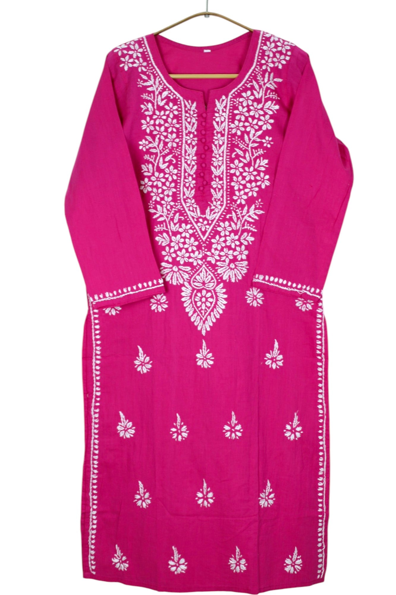AYAT RANI PINK COTTON LONG KURTA