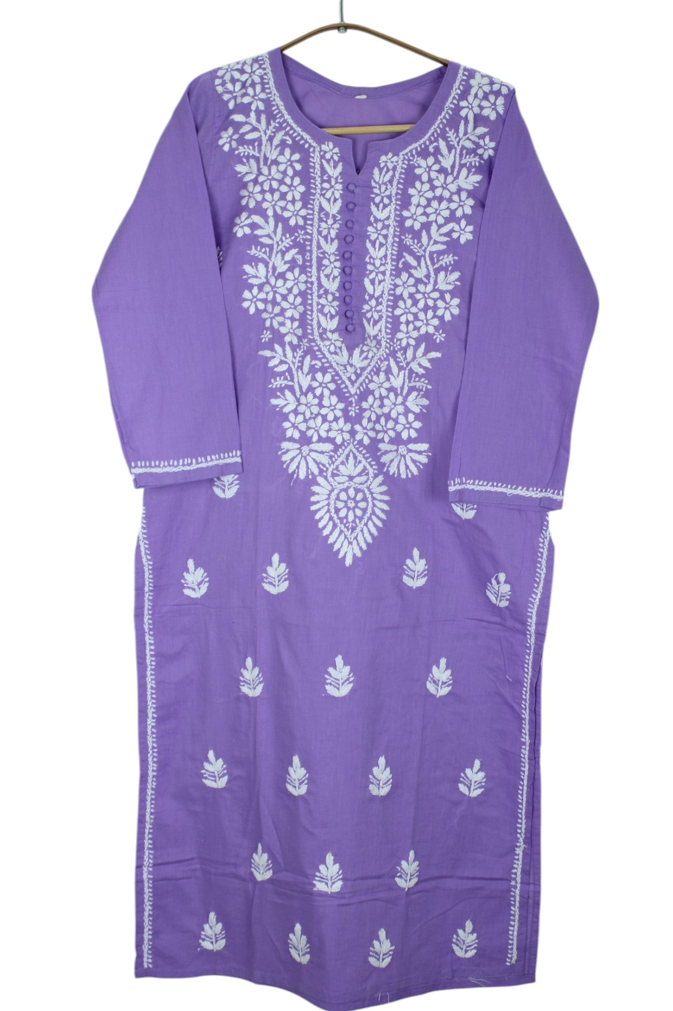 AYAT PURPLE COTTON LONG KURTA