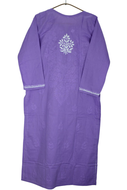 AYAT PURPLE COTTON LONG KURTA
