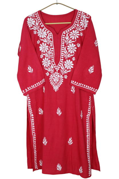 HOOR RANI PINK LONG RAYON KURTA