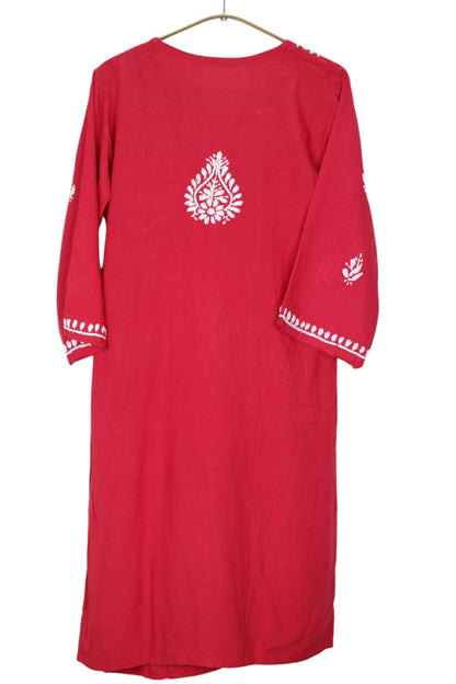 HOOR RANI PINK LONG RAYON KURTA