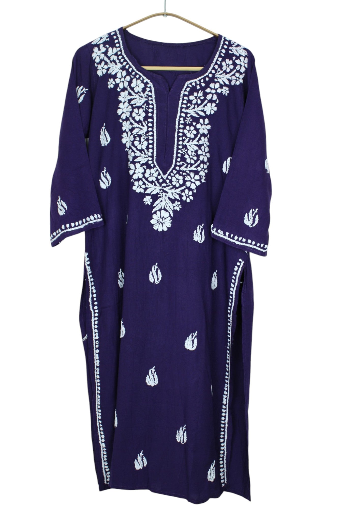 HOOR PURPLE LONG RAYON KURTA