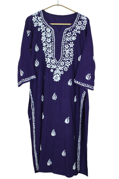 HOOR PURPLE LONG RAYON KURTA