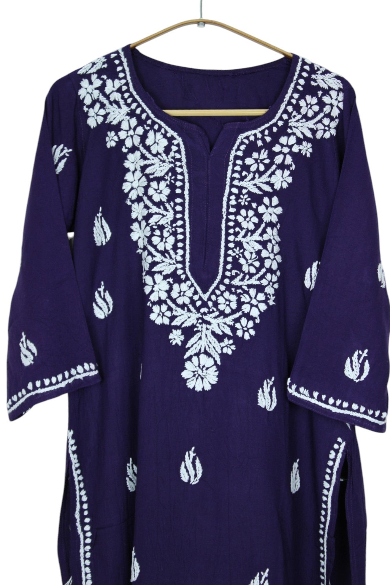 HOOR PURPLE LONG RAYON KURTA