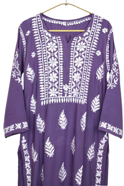 LILY PURPLE LONG RAYON KURTA