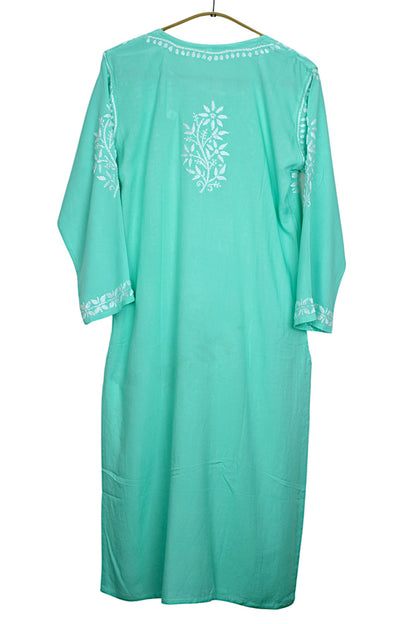 LILY MINT GREEN LONG RAYON KURTA