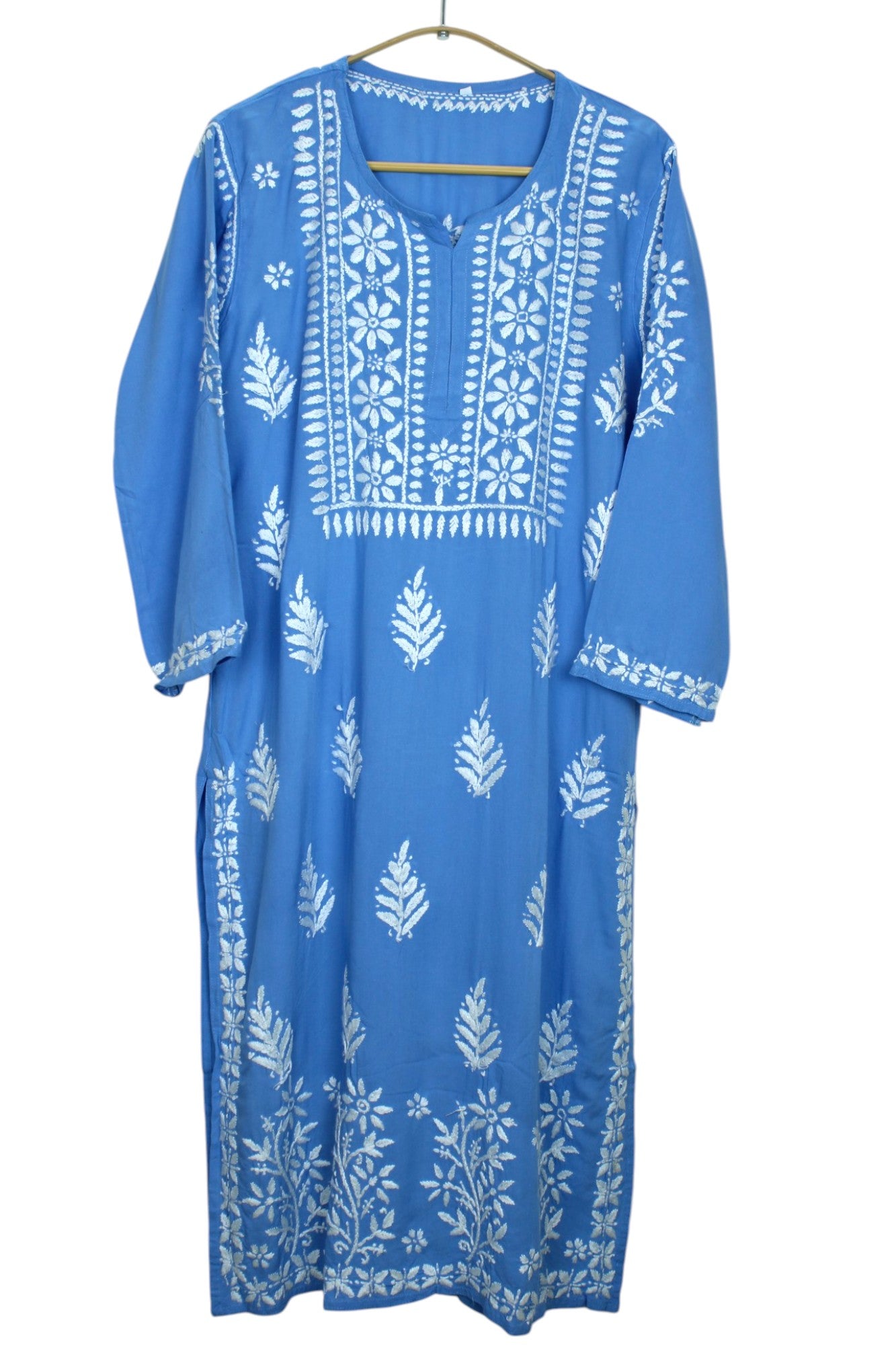 LILY POWDER BLUE LONG RAYON KURTA