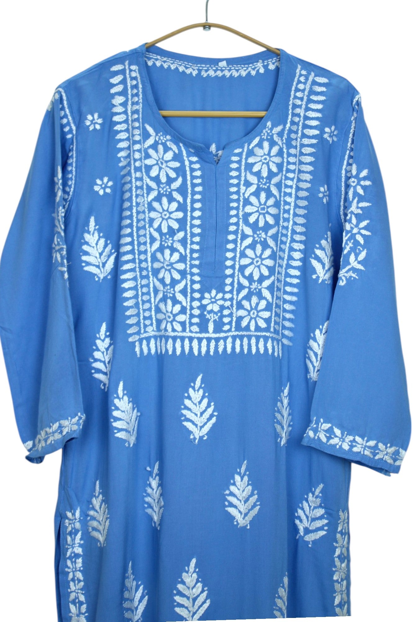 LILY POWDER BLUE LONG RAYON KURTA