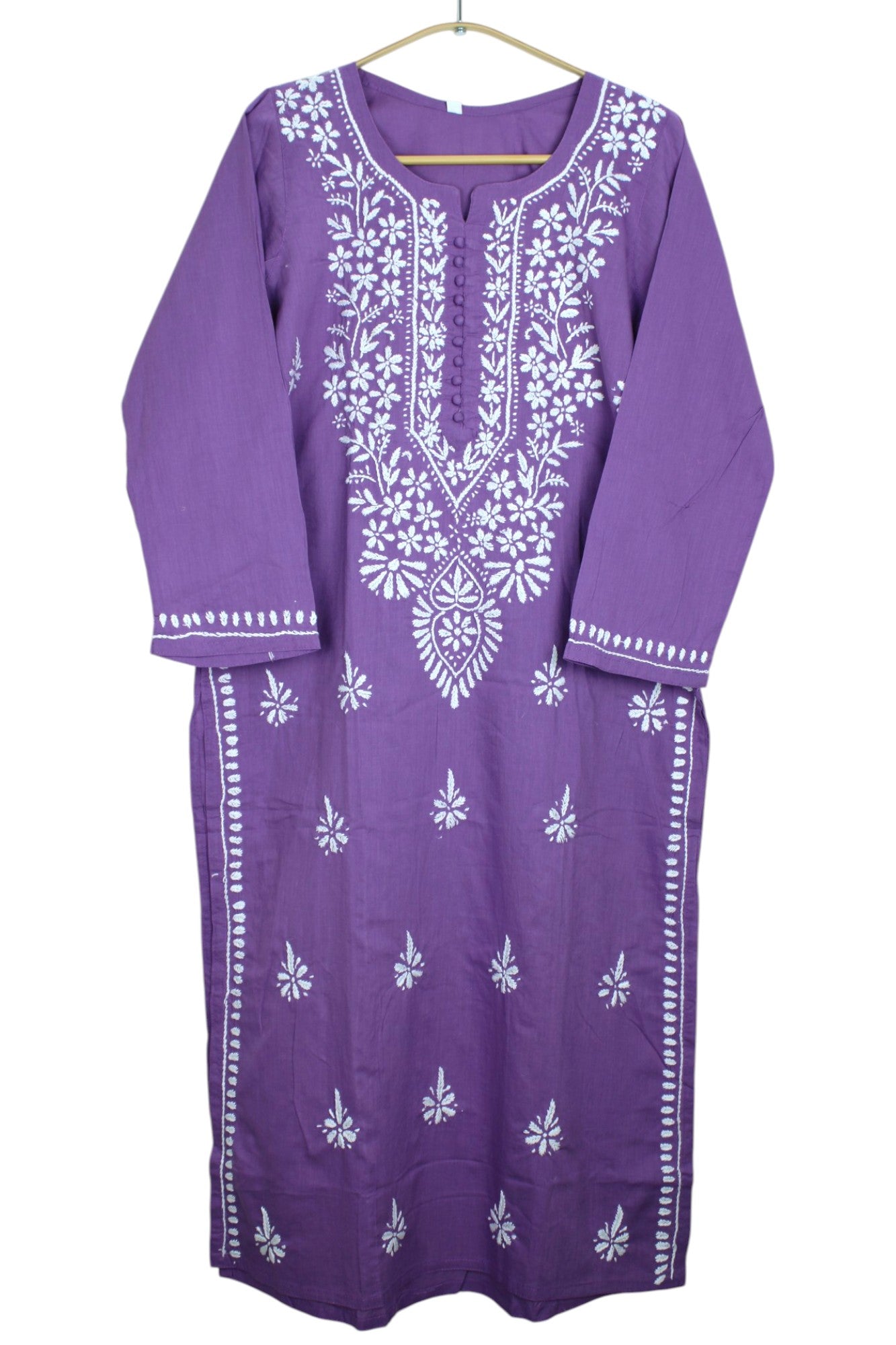 AYAT DUSTY PURPLE COTTON LONG KURTA