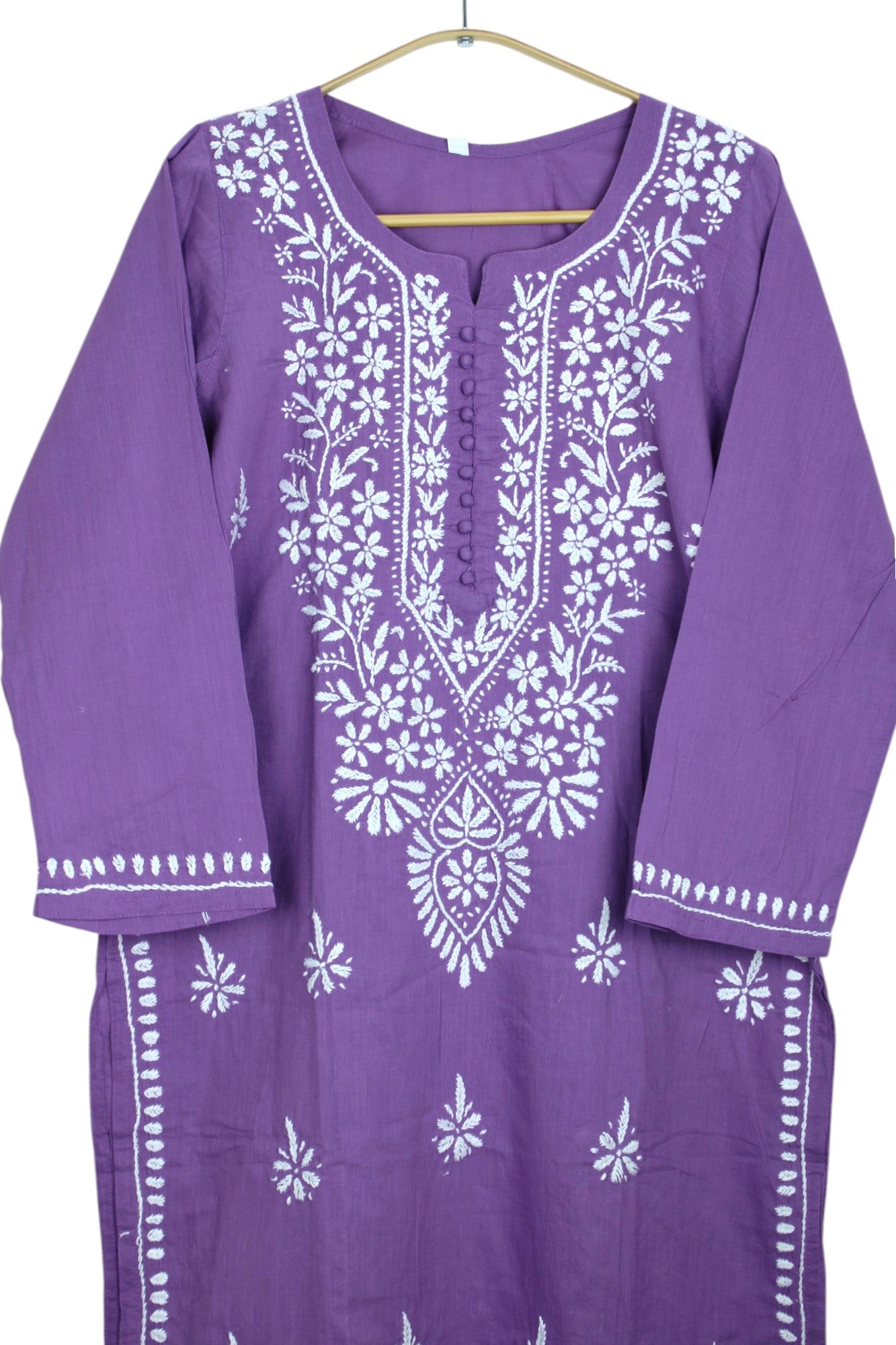 AYAT DUSTY PURPLE COTTON LONG KURTA