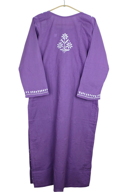 AYAT DUSTY PURPLE COTTON LONG KURTA