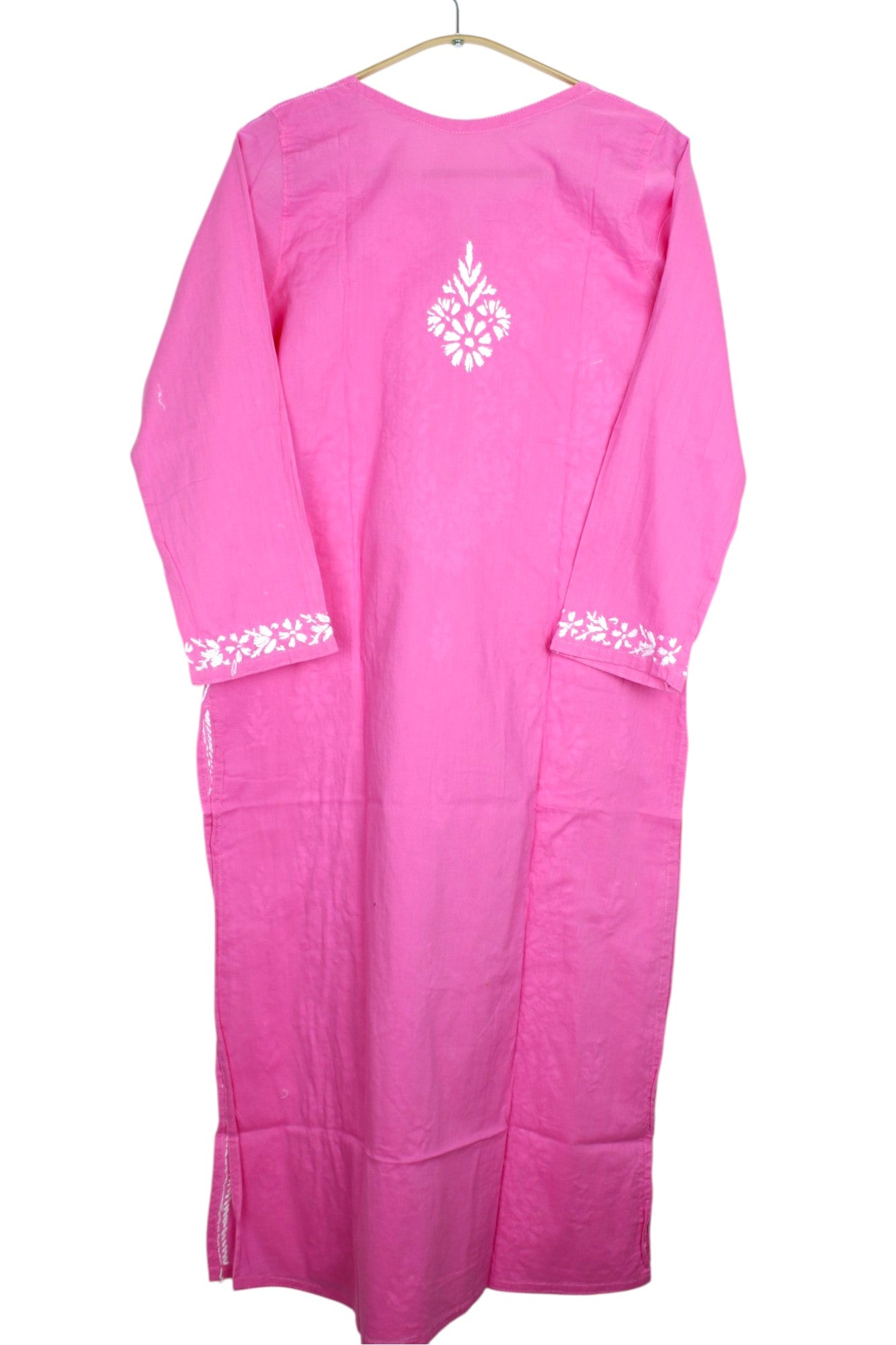 BABY PINK COTTON LONG KURTA