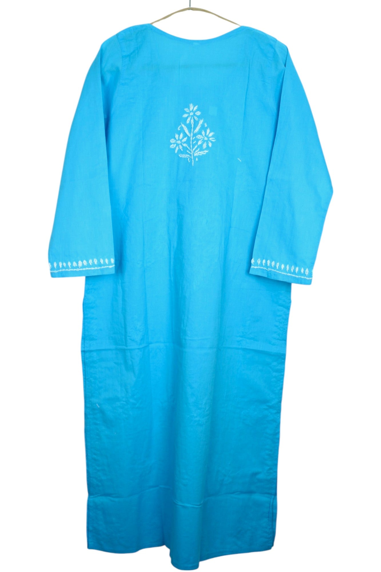 AYAT SKY BLUE COTTON LONG KURTA