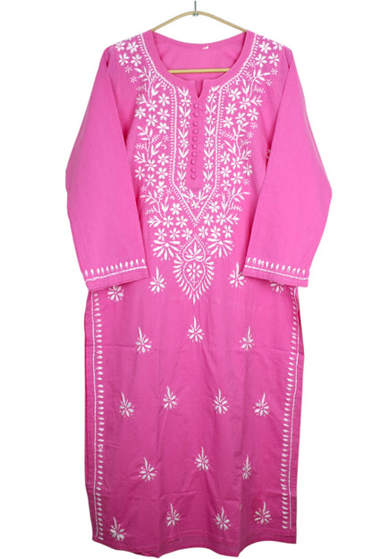 AYAT BABY PINK COTTON LONG KURTA
