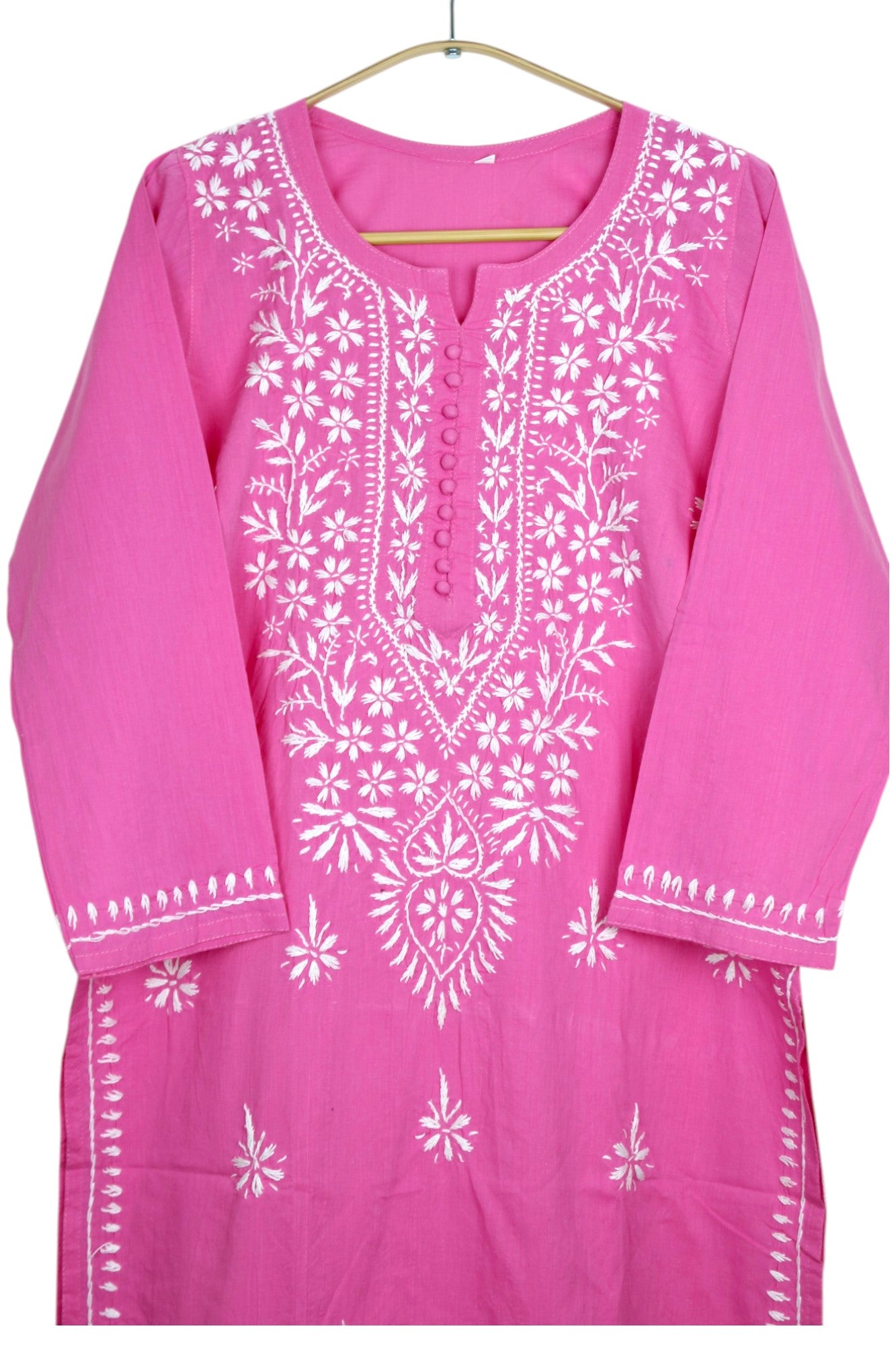 AYAT BABY PINK COTTON LONG KURTA