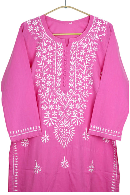 AYAT BABY PINK COTTON LONG KURTA