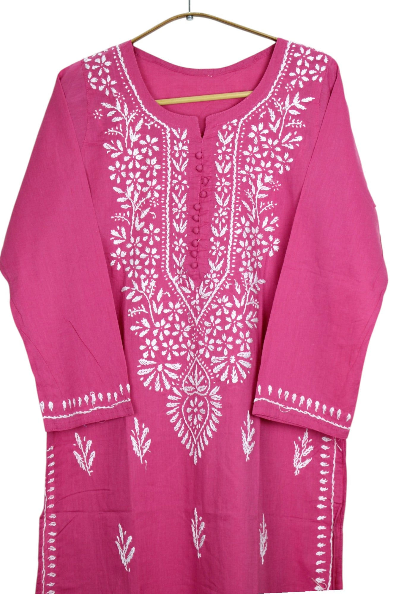 AYAT ROSE PINK COTTON LONG KURTA