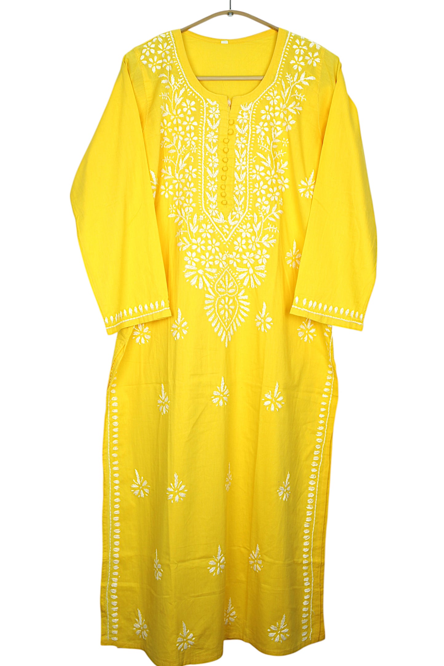 AYAT YELLOW COTTON LONG KURTA