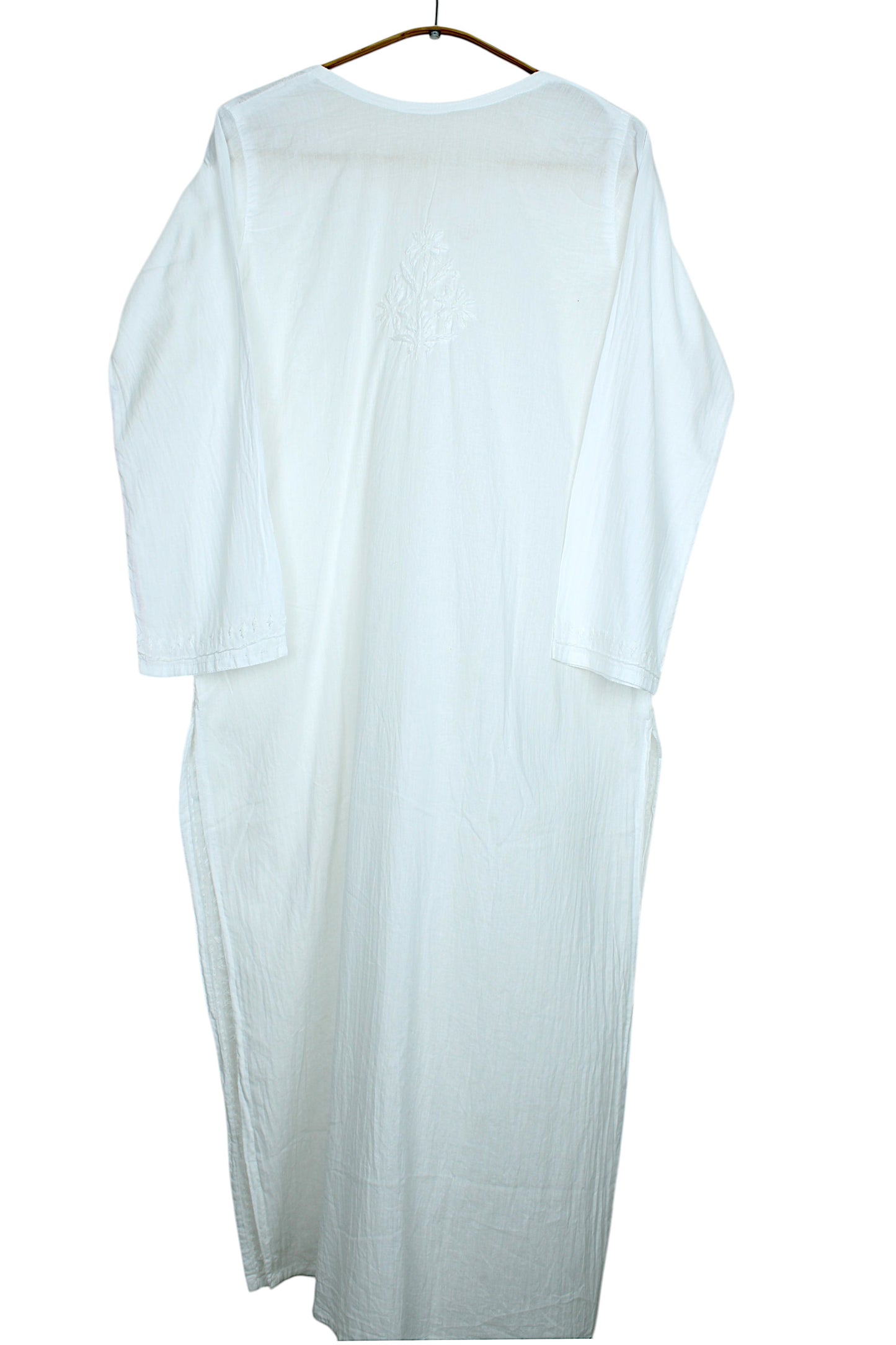 AYAT WHITE COTTON LONG KURTA