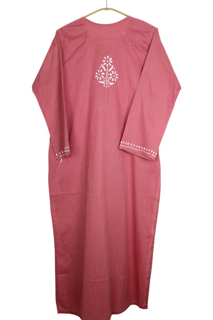 AYAT PEACH COTTON LONG KURTA